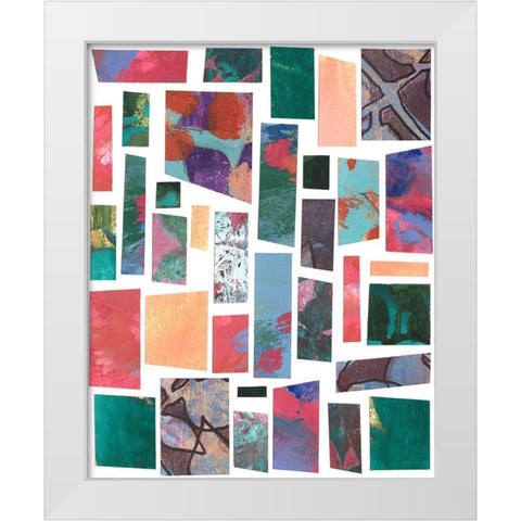 Broken Fragments II White Modern Wood Framed Art Print by Moore, Regina