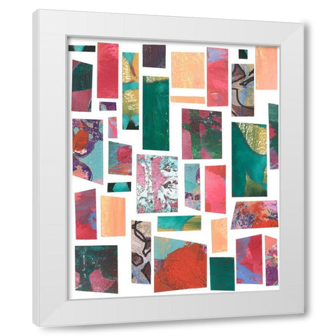 Broken Fragments III White Modern Wood Framed Art Print by Moore, Regina