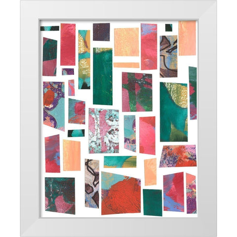 Broken Fragments III White Modern Wood Framed Art Print by Moore, Regina