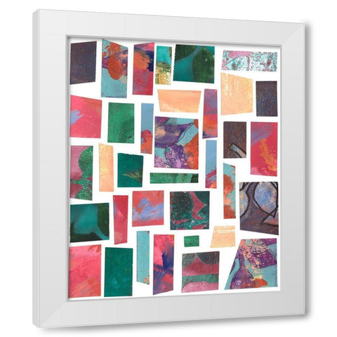 Broken Fragments IV White Modern Wood Framed Art Print by Moore, Regina