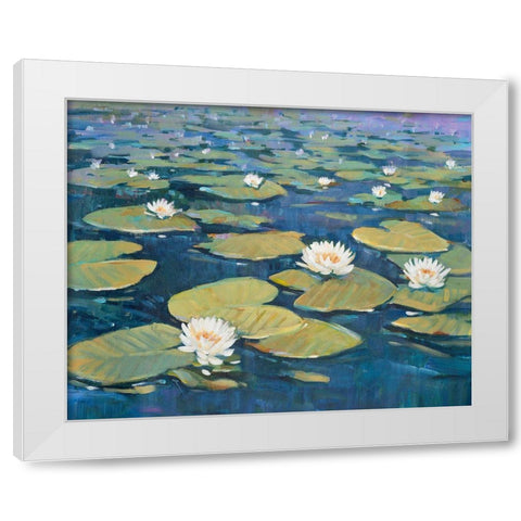 Morning Lilies I White Modern Wood Framed Art Print by OToole, Tim