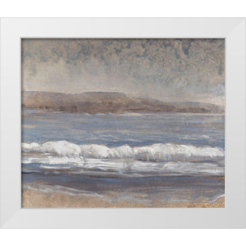 Sandy Beach I White Modern Wood Framed Art Print by OToole, Tim