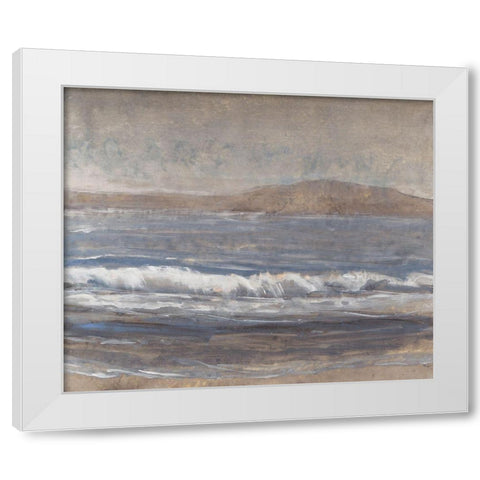 Sandy Beach II White Modern Wood Framed Art Print by OToole, Tim