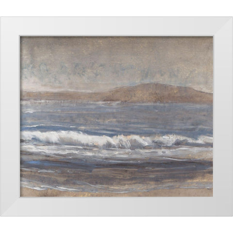 Sandy Beach II White Modern Wood Framed Art Print by OToole, Tim