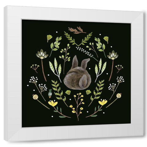 Bunny Field II White Modern Wood Framed Art Print by Wang, Melissa