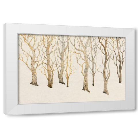 Bare Trees II White Modern Wood Framed Art Print by OToole, Tim