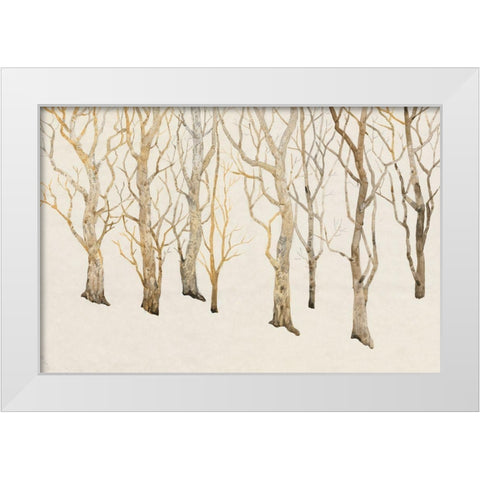 Bare Trees II White Modern Wood Framed Art Print by OToole, Tim