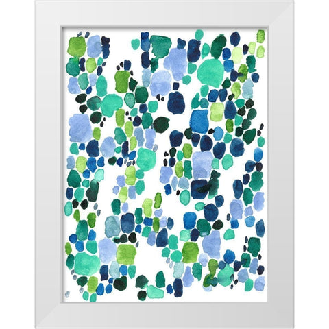 Sea Glass Spirit I White Modern Wood Framed Art Print by Moore, Regina