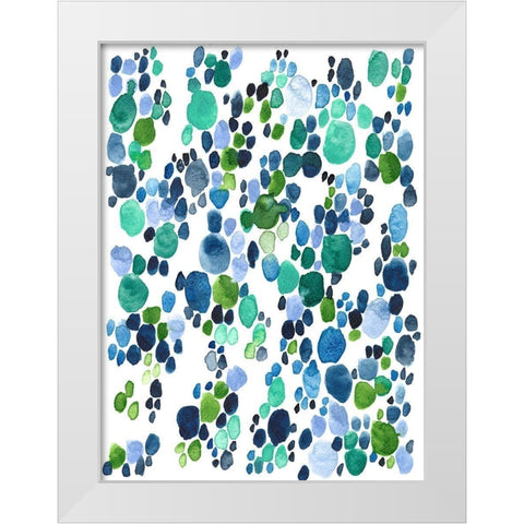 Sea Glass Spirit II White Modern Wood Framed Art Print by Moore, Regina
