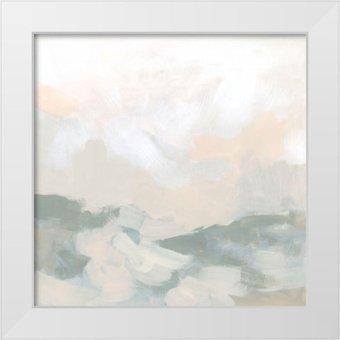 Hill Mist II White Modern Wood Framed Art Print by Vess, June Erica