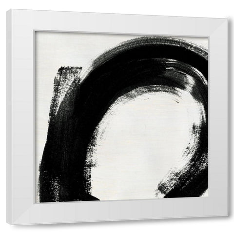 Block Brushwork II White Modern Wood Framed Art Print by Vess, June Erica