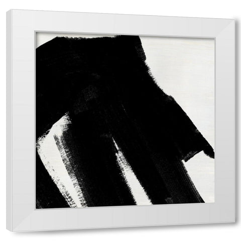 Block Brushwork III White Modern Wood Framed Art Print by Vess, June Erica