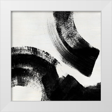 Block Brushwork VI White Modern Wood Framed Art Print by Vess, June Erica