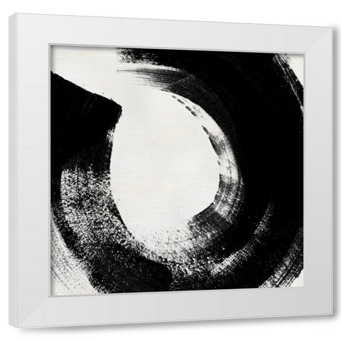 Block Brushwork VIII White Modern Wood Framed Art Print by Vess, June Erica