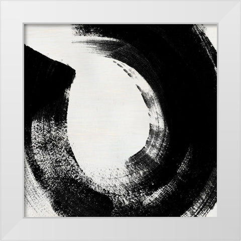 Block Brushwork VIII White Modern Wood Framed Art Print by Vess, June Erica