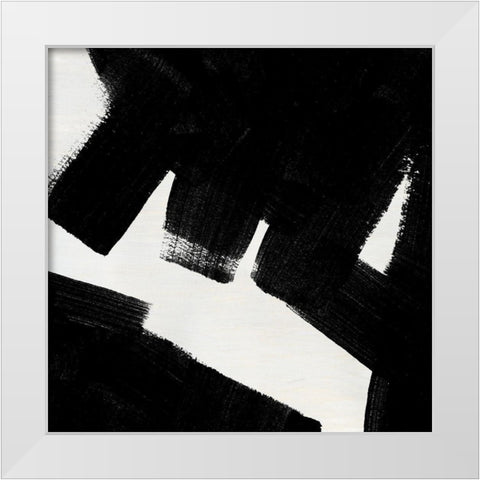 Block Brushwork IX White Modern Wood Framed Art Print by Vess, June Erica