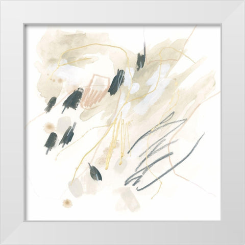 Neutral Glyph II White Modern Wood Framed Art Print by Vess, June Erica