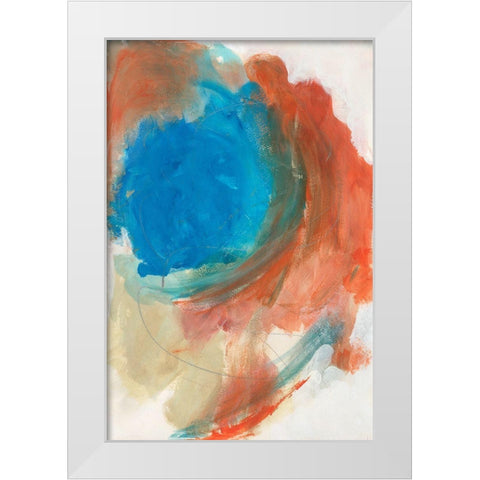 Fire and Water II White Modern Wood Framed Art Print by Bramma, Lila