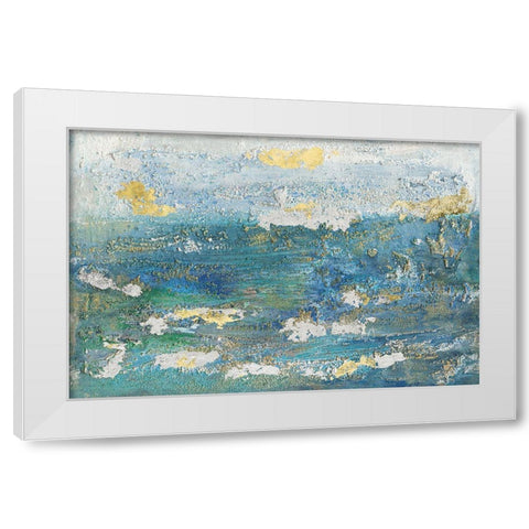 Sparkling Sea I White Modern Wood Framed Art Print by Bramma, Lila