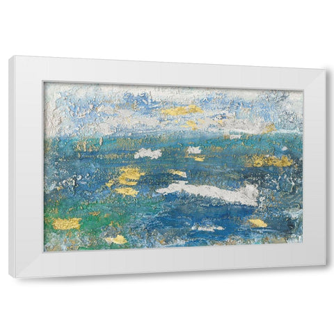 Sparkling Sea II White Modern Wood Framed Art Print by Bramma, Lila