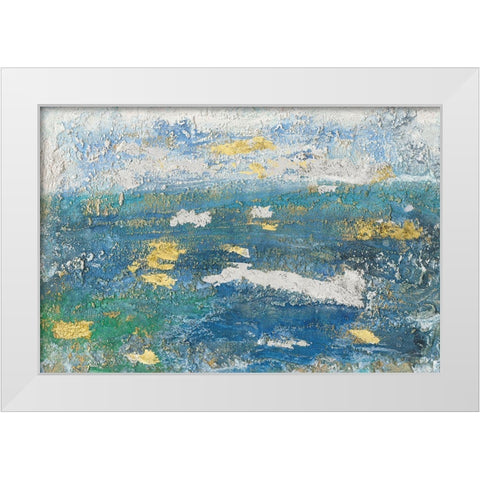 Sparkling Sea II White Modern Wood Framed Art Print by Bramma, Lila