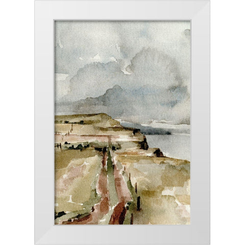 Rainy Coast I White Modern Wood Framed Art Print by Caroline, Emma