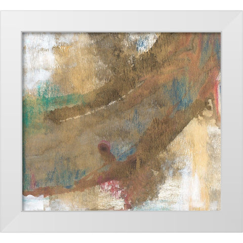 Sheer Gold I White Modern Wood Framed Art Print by Bramma, Lila