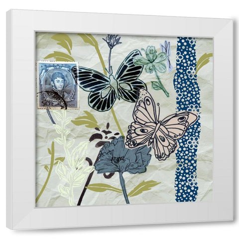 Fragile Wings II White Modern Wood Framed Art Print by Wang, Melissa