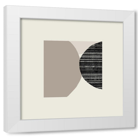 Fragmented Shapes I White Modern Wood Framed Art Print by Barnes, Victoria