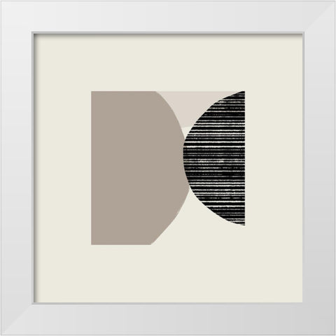 Fragmented Shapes I White Modern Wood Framed Art Print by Barnes, Victoria