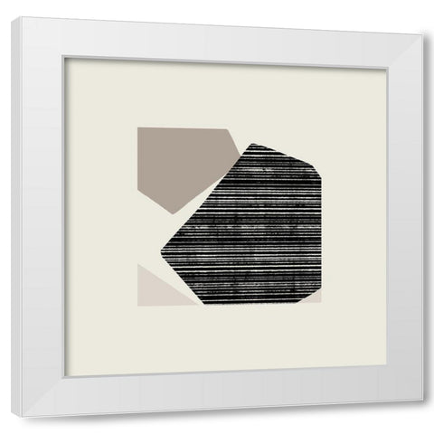 Fragmented Shapes IV White Modern Wood Framed Art Print by Barnes, Victoria