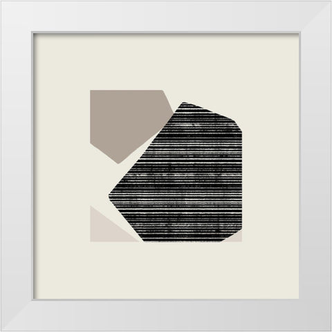 Fragmented Shapes IV White Modern Wood Framed Art Print by Barnes, Victoria