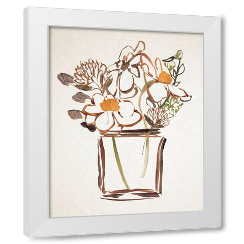 Golden One II White Modern Wood Framed Art Print by Warren, Annie