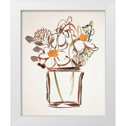 Golden One II White Modern Wood Framed Art Print by Warren, Annie