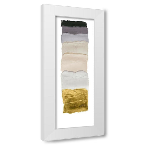 Golden Masonry I White Modern Wood Framed Art Print by Lam, Vanna