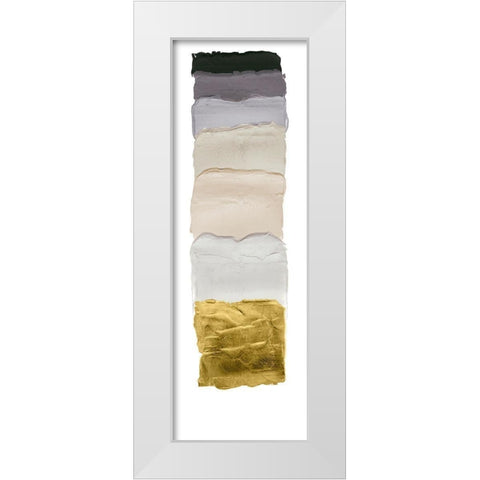 Golden Masonry I White Modern Wood Framed Art Print by Lam, Vanna
