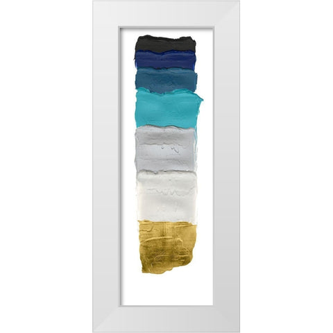 Golden Masonry II White Modern Wood Framed Art Print by Lam, Vanna