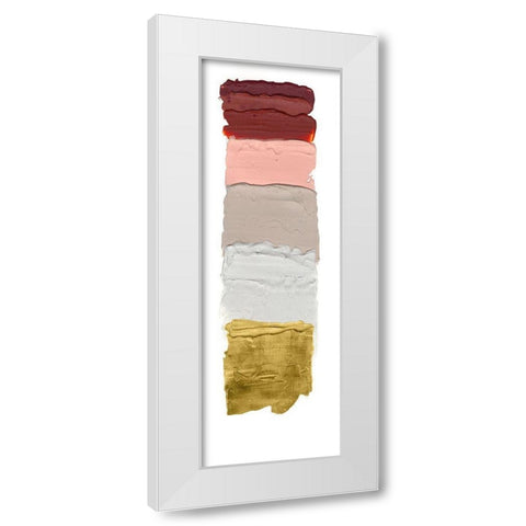 Golden Masonry III White Modern Wood Framed Art Print by Lam, Vanna