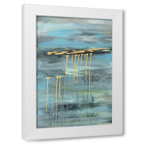 Distant Shores I White Modern Wood Framed Art Print by Combs, Joyce