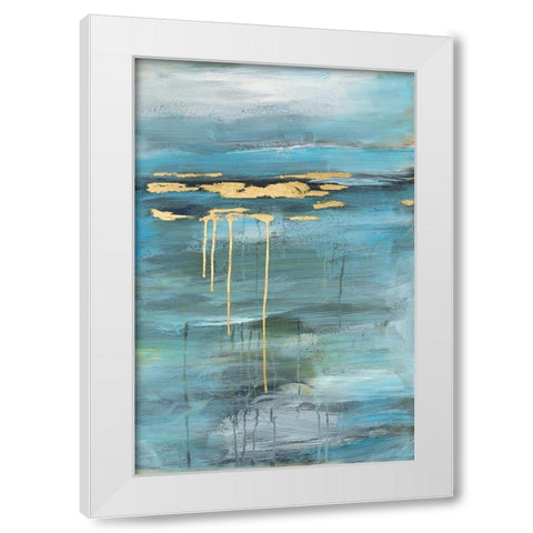 Distant Shores II White Modern Wood Framed Art Print by Combs, Joyce