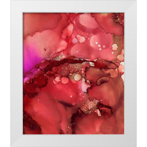 Happy Energy I White Modern Wood Framed Art Print by Combs, Joyce
