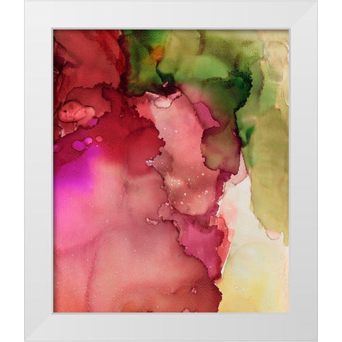 Happy Energy II White Modern Wood Framed Art Print by Combs, Joyce