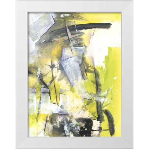 Exciting Times III White Modern Wood Framed Art Print by Combs, Joyce