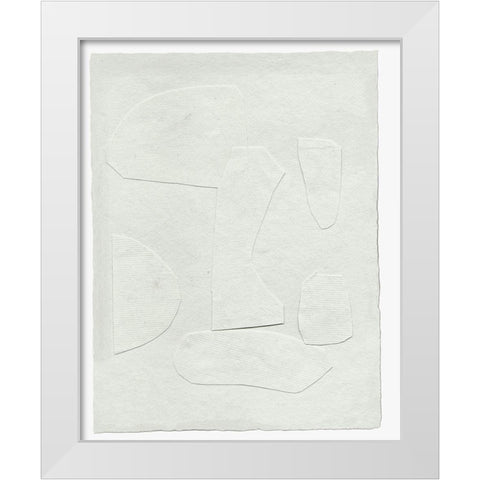 Paperwork II White Modern Wood Framed Art Print by Wang, Melissa