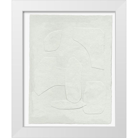 Paperwork III White Modern Wood Framed Art Print by Wang, Melissa