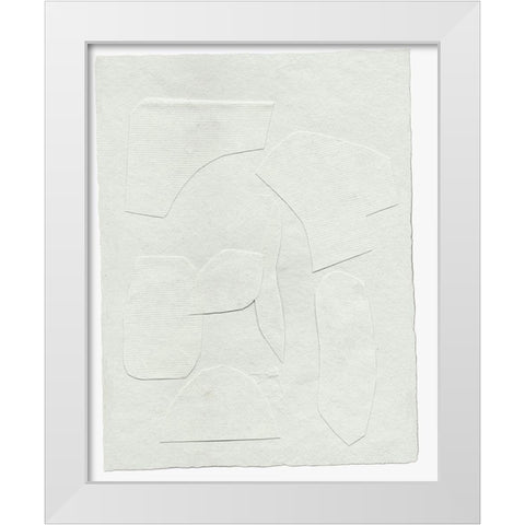 Paperwork IV White Modern Wood Framed Art Print by Wang, Melissa