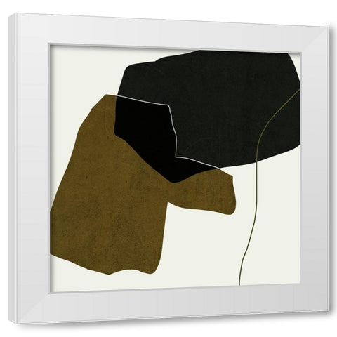 Shape Silhouettes II White Modern Wood Framed Art Print by Wang, Melissa