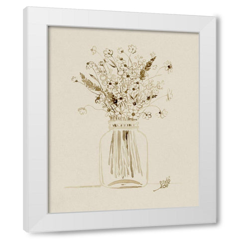 Foraged Bouquet II White Modern Wood Framed Art Print by Popp, Grace