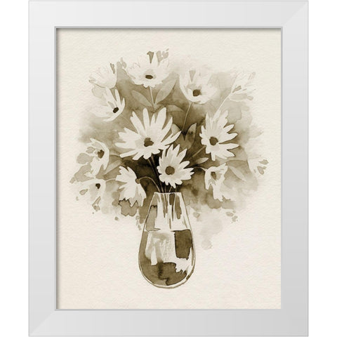 Daisy Bouquet Sketch III White Modern Wood Framed Art Print by Popp, Grace