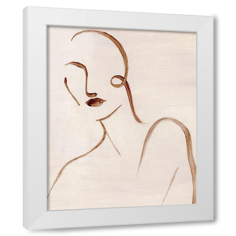 Femme Sketch I White Modern Wood Framed Art Print by Popp, Grace